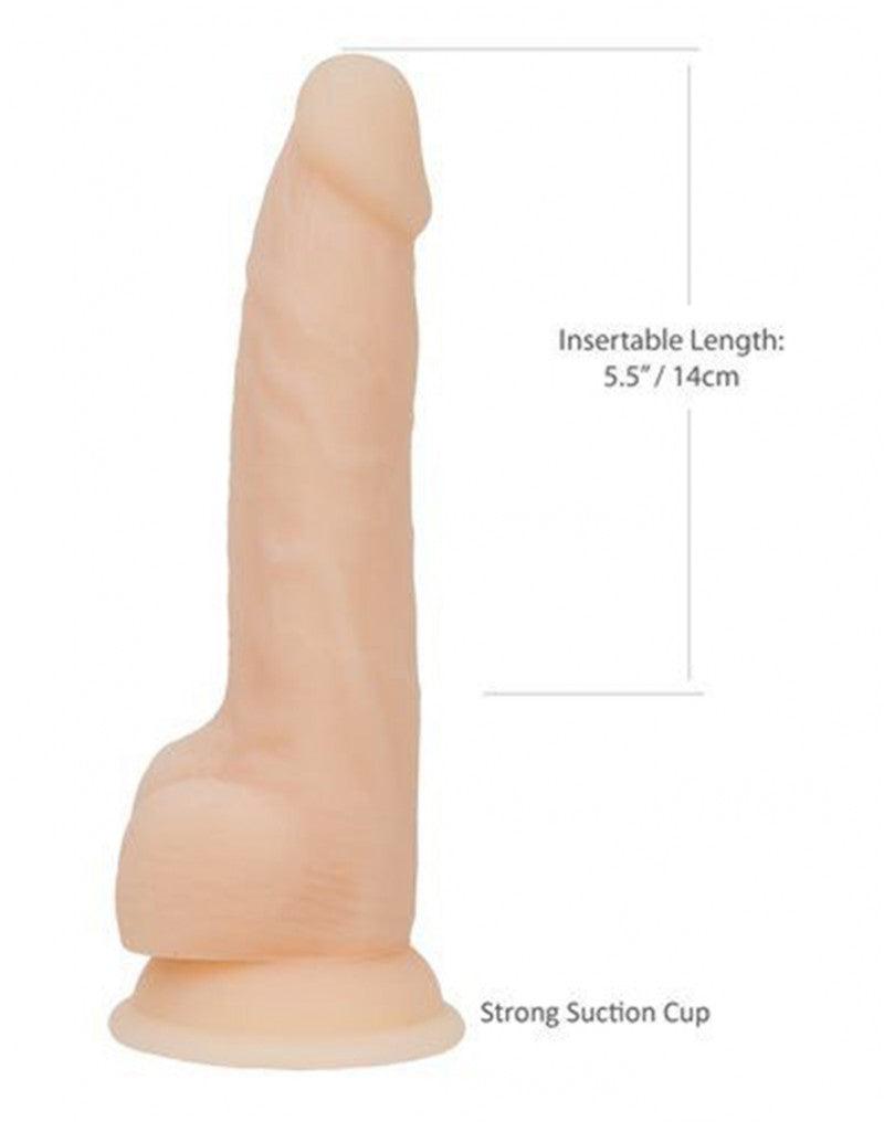 Naked Addiction - Dubbellaags Siliconen Dildo Met Zuignap Met Incredifeel Technologie 21.5 cm-Erotiekvoordeel.nl