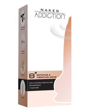 Naked Addiction - Roterende En Vibrerende Siliconen Dildo Met Zuignap 21,5 cm-Laced-up.nl