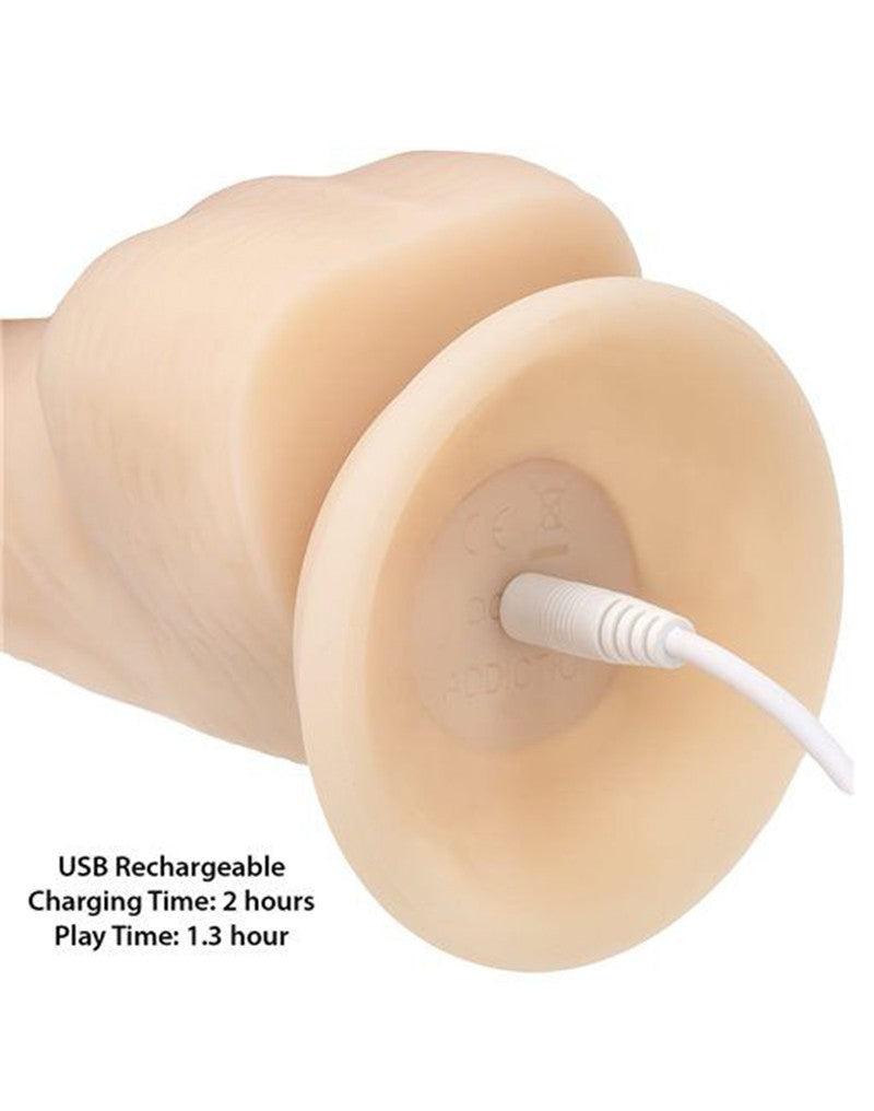 Naked Addiction - Roterende En Vibrerende Siliconen Dildo Met Zuignap 21,5 cm-Laced-up.nl