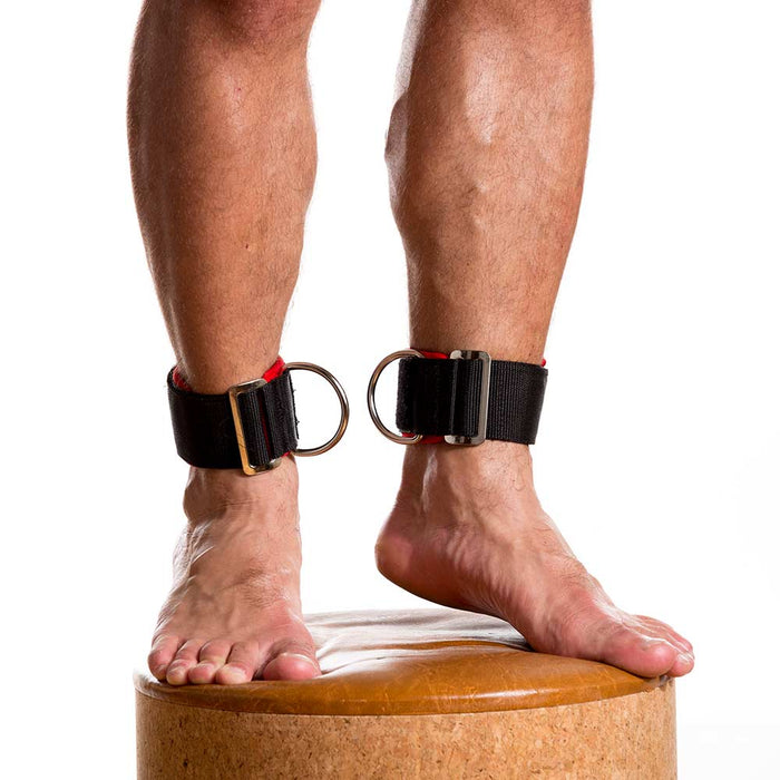 665 - Universele Boeien met Klittenband - Neopreen - Zwart/ Rood-Laced-up.nl