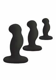 Nexus - Anal Starter Kit - 3 Siliconen Buttplugs - 3 maten - Zwart-Laced-up.nl