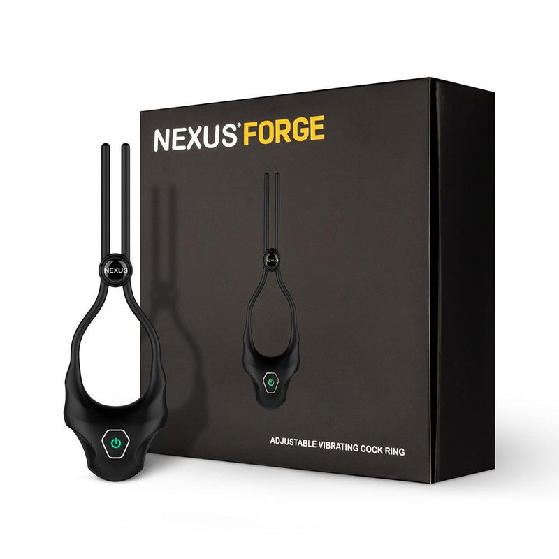 Nexus - Forge - Verstelbare Vibrerende Cockring - Zwart-Laced-up.nl