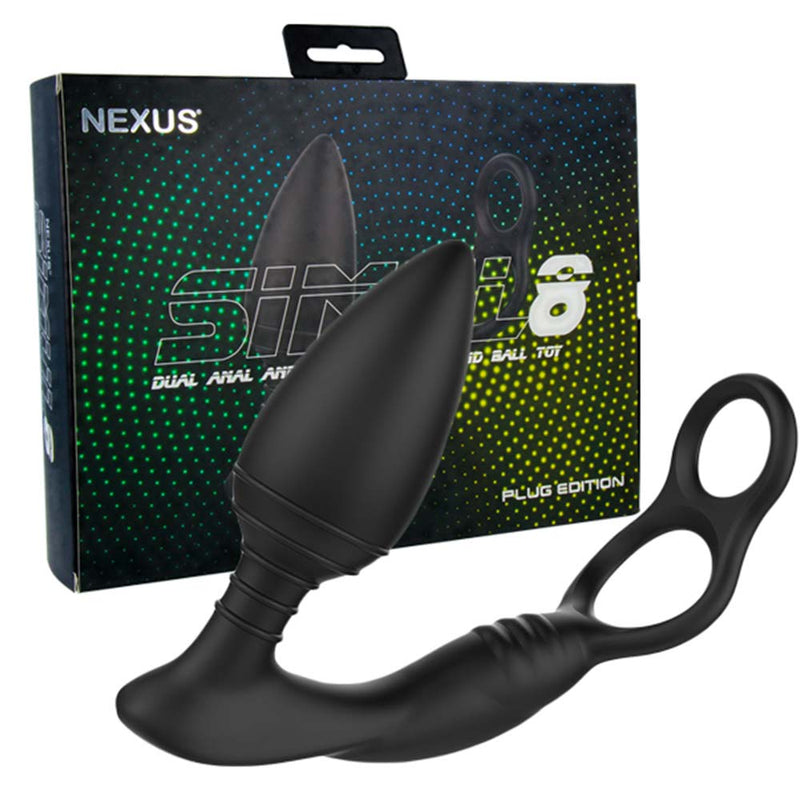 Nexus - Simul8 Plug Edition - Dubbele Anaal & Perineum Vibrator - Zwart-Laced-up.nl