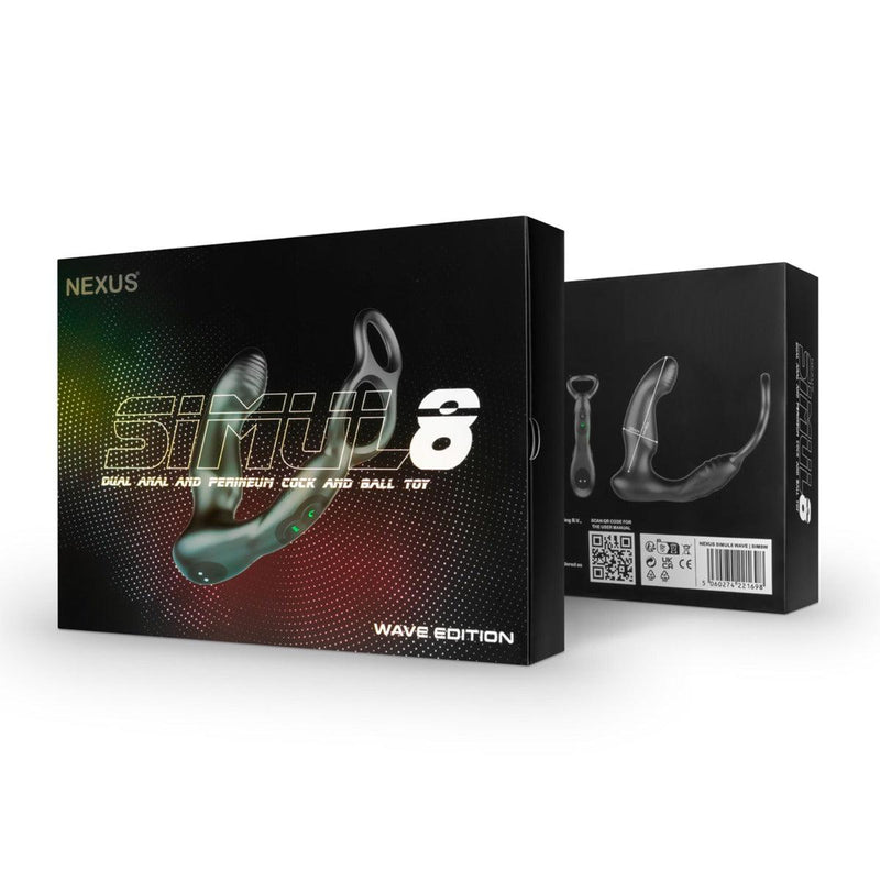 Nexus - Simul8 Wave Edition - Prostaat Vibrator met Cockring - Zwart-laced-up.nl