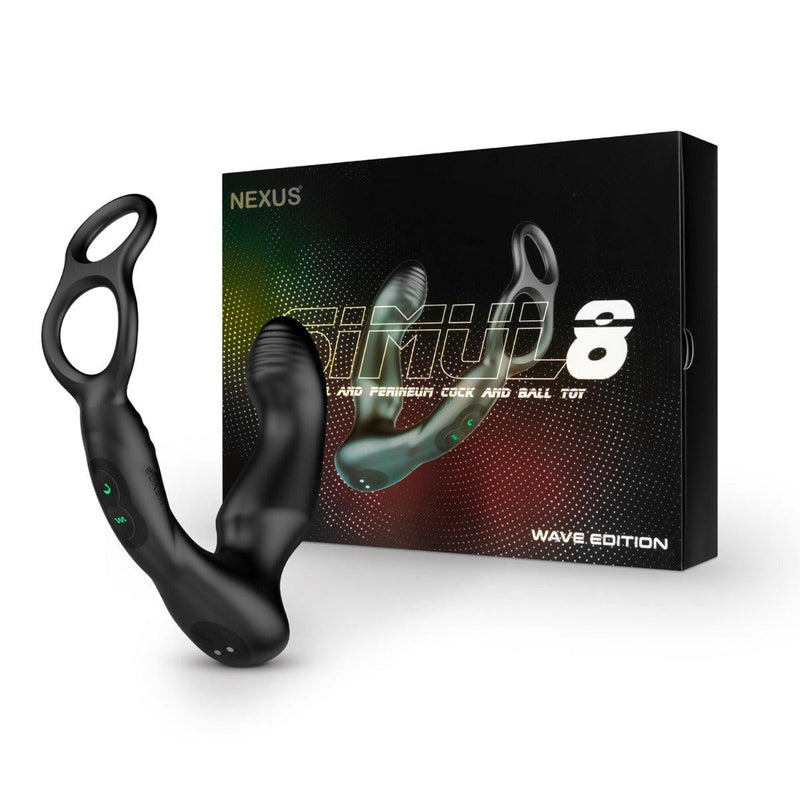 Nexus - Simul8 Wave Edition - Prostaat Vibrator met Cockring - Zwart-laced-up.nl