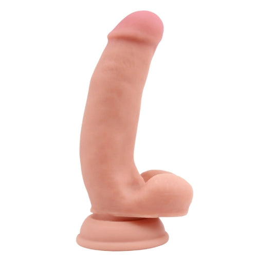 Pure Naturally - Pornographer - Liquid Siliconen Dildo - 17,6 x 4 cm - Lichte Huidskleur-laced-up.nl