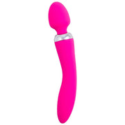 Dual Wand - Dubbelzijdig te Gebruiken Vibrator - USB Oplaadbaar - Roze-laced-up.nl