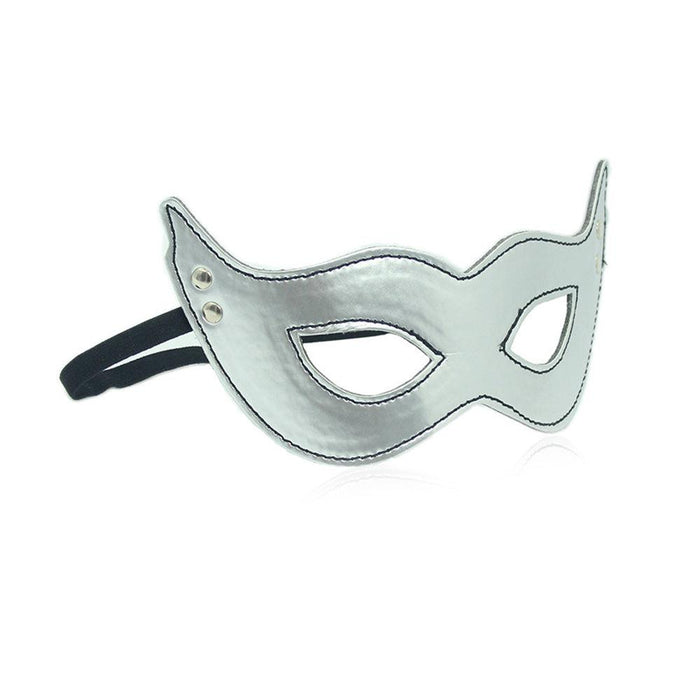 Cat Oogmasker - Zilver - Elastieken Band - PU-Leer-Laced-up.nl