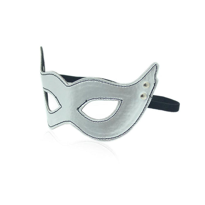Cat Oogmasker - Zilver - Elastieken Band - PU-Leer-Laced-up.nl