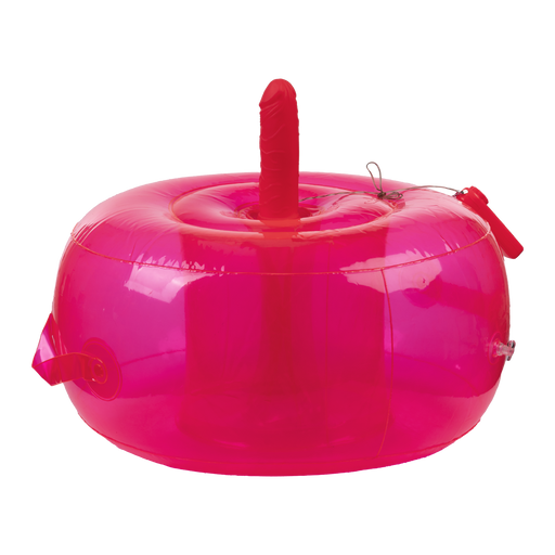 Rimba - Opblaasbare Dildo Poef Cushion - met Ding Dong en afstandsbediening - Roze-Erotiekvoordeel.nl