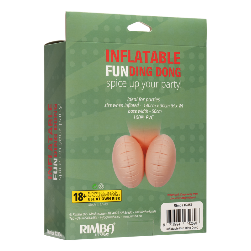 Opblaasbare Penis - Fun Ding Dong - Spice Up Your Party!-Erotiekvoordeel.nl