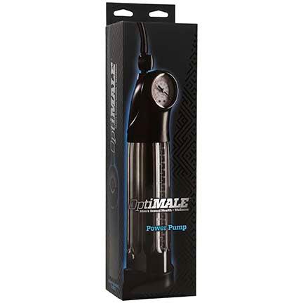 OptiMALE - Power Pump - Automatische Penispomp - Zwart/Transparant-Laced-up.nl