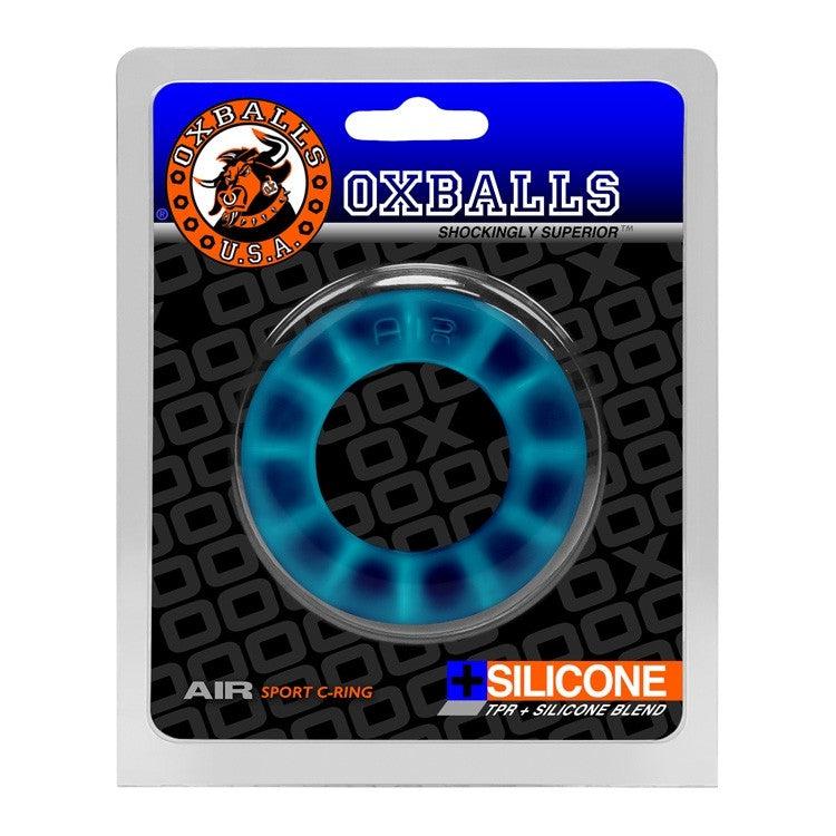 Oxballs - Axis - Gerippter Cockring - Blau - Ice-Laced-up.nl