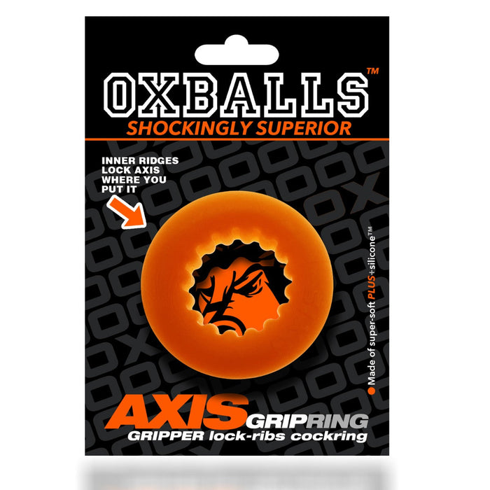 Oxballs - Axis - Ribbed Cockring - Oranje Ice-Laced-up.nl