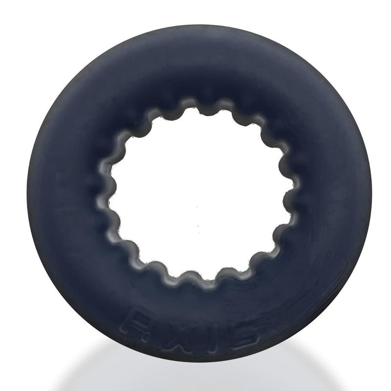 Oxballs - Axis - Ribbed Cockring - Zwart Ice-Laced-up.nl
