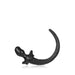 Oxballs - Beagle Puppy Tail - Buttplug met Staart - Zwart Medium-Laced-up.nl
