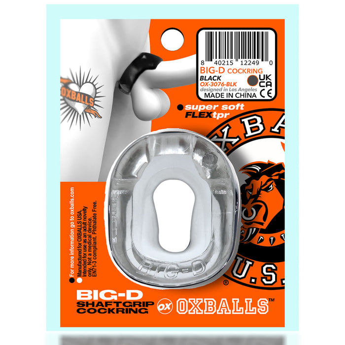 Oxballs - Big-D Shaft Grip Cockring - Transparant-Laced-up.nl