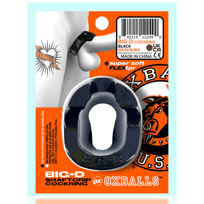 Oxballs - Big-D Shaft Grip Cockring - Zwart-Laced-up.nl
