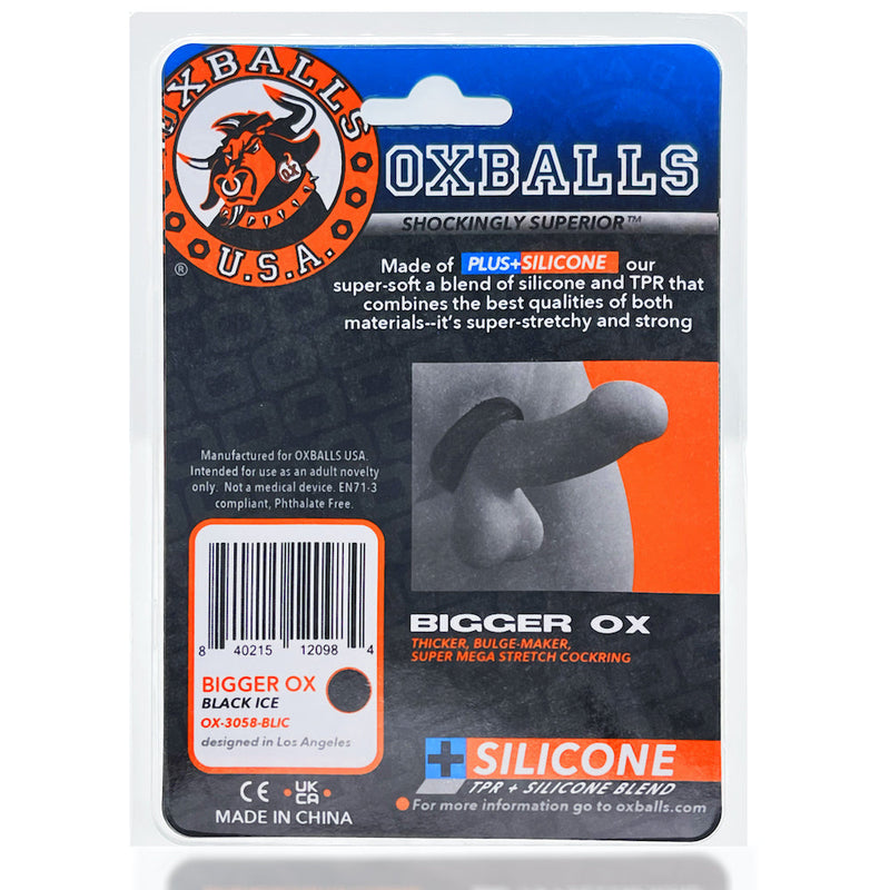 Oxballs - Bigger Ox Cockring - Black Ice-Erotiekvoordeel.nl