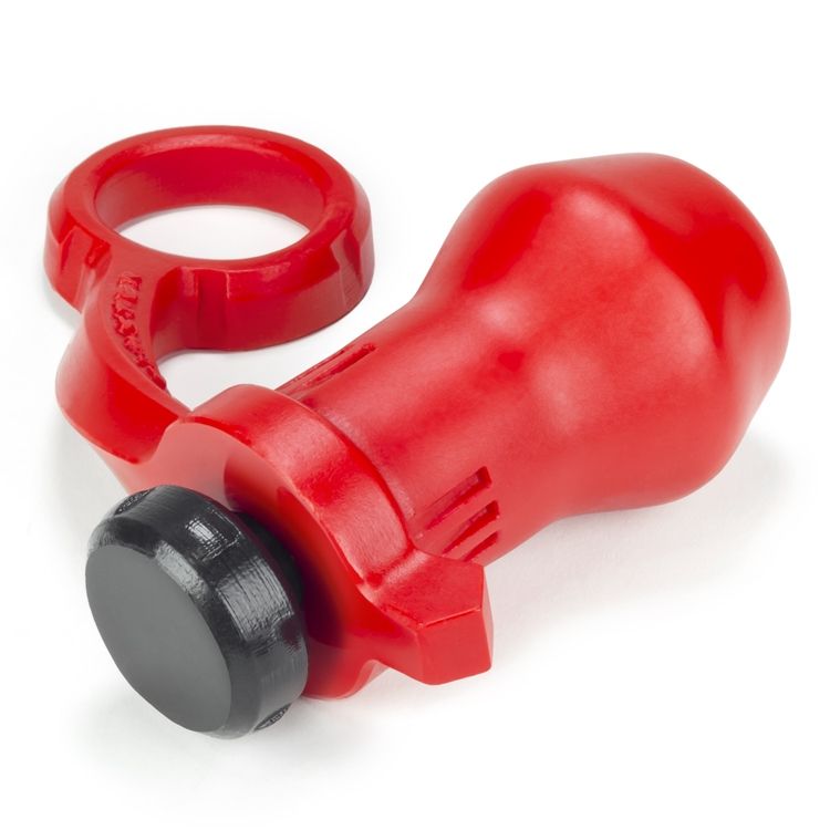 Oxballs - Blaster Asslock - Rood + Stopper - Zwart-laced-up.nl