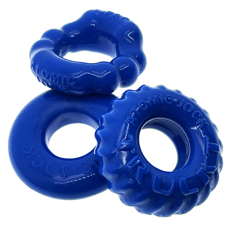 Oxballs - Bonemaker Cockring Set - 3 stuks - Blauw-laced-up.nl