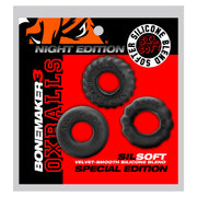 Oxballs - Bonemaker Cockring Set - Night Edition - Zwart-Erotiekvoordeel.nl