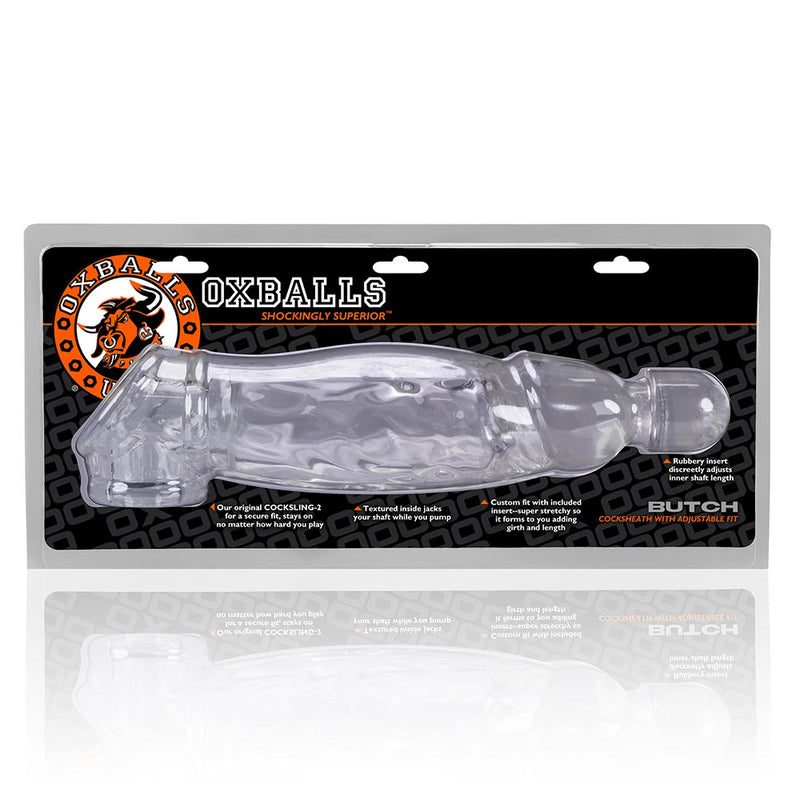 Oxballs - Butch Penis Sleeve - Transparant-laced-up.nl