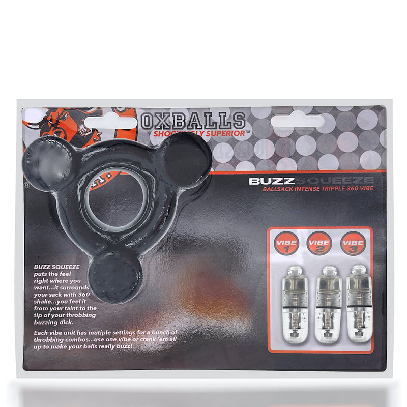 Oxballs - Buzz Squeeze - Vibrerende Ballstretcher - Zwart-laced-up.nl