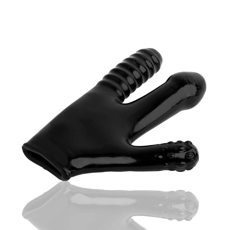 Oxballs - Claw - Penetratiehandschoen met 3 Dildo's - Zwart-Erotiekvoordeel.nl