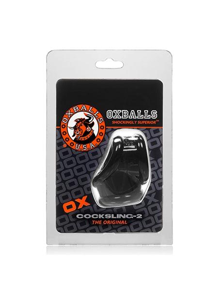 Oxballs - Cocksling-2 - Rekbare Cockring & Ballstretcher - TPR - Zwart-Laced-up.nl