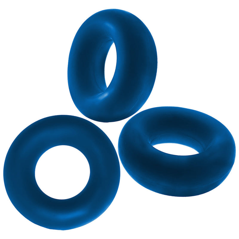 Oxballs - Fat Willy - Cockring - 3 stuks - Blauw-Laced-up.nl