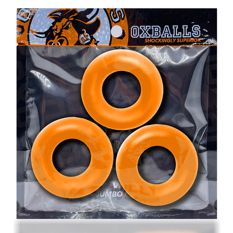 Oxballs - Fat Willy - Cockring - 3 stuks - Oranje-laced-up.nl