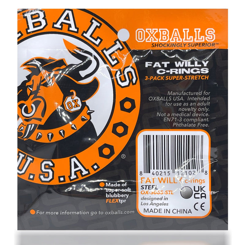 Oxballs - Fat Willy - Cockring - 3 stuks - Oranje-laced-up.nl