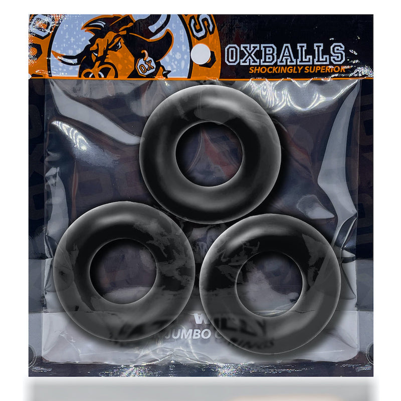 Oxballs - Fat Willy Cockring - 3 stuks - Zwart-Laced-up.nl