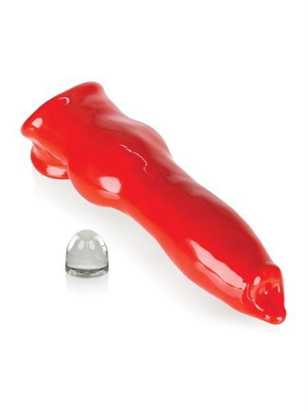 Oxballs - Fido Penis Sleeve - Rood-laced-up.nl