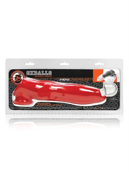 Oxballs - Fido Penis Sleeve - Rood-laced-up.nl
