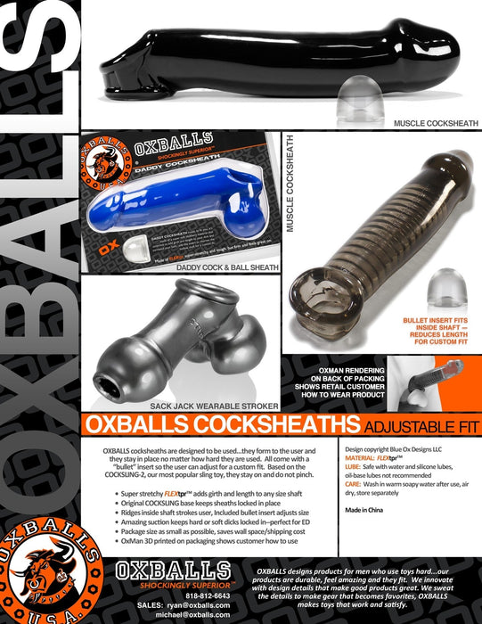 Oxballs - Fido - Penis Sleeve met Animal Knot - Rekbaar TPR - Zwart - Puppy Play-laced-up.nl