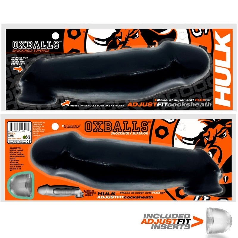Oxballs - HULK Gargantic Penis Sleeve - Zwart-laced-up.nl