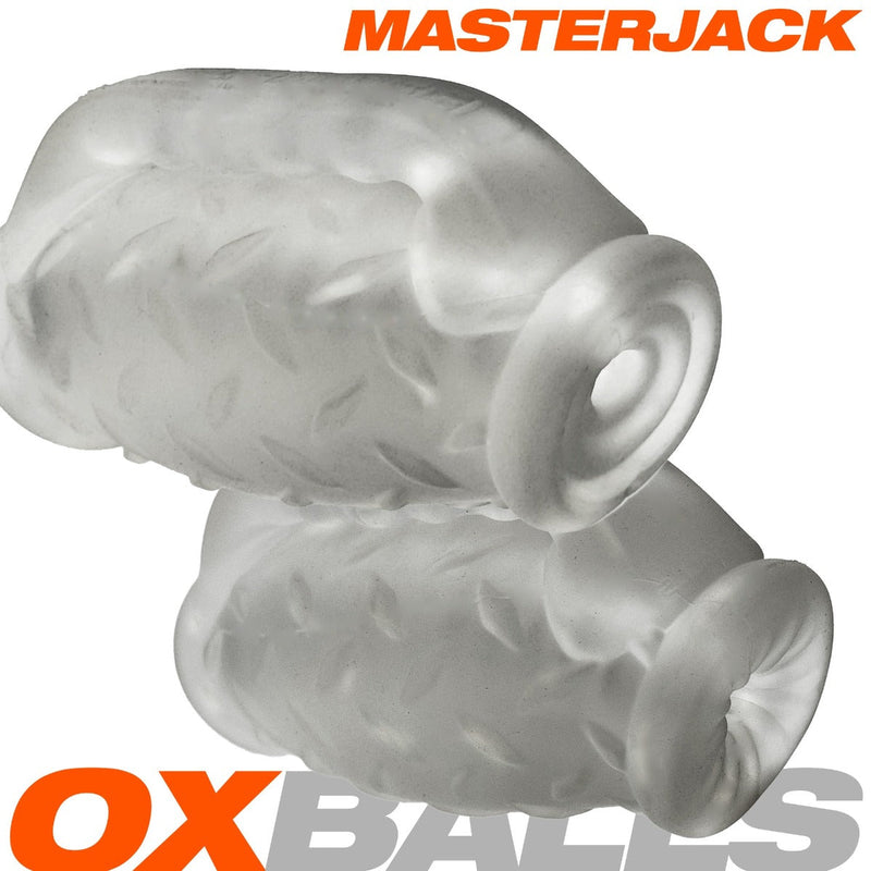 Oxballs Masterjack Stroker - Silicone double face - Clear Ice - Laced-up.nl