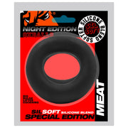 Oxballs - Meat Cockring - Night Edition - Siliconen/TPR - Zwart-Erotiekvoordeel.nl