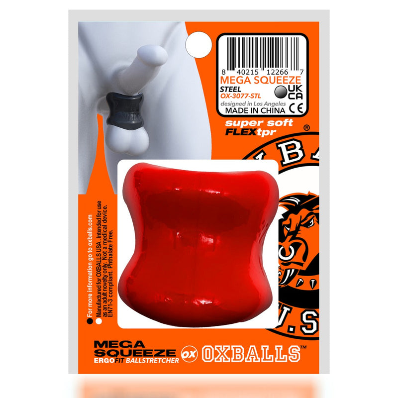 Oxballs - Mega Squeeze - Rekbare Ballstretcher - TPR - Rood-Laced-up.nl