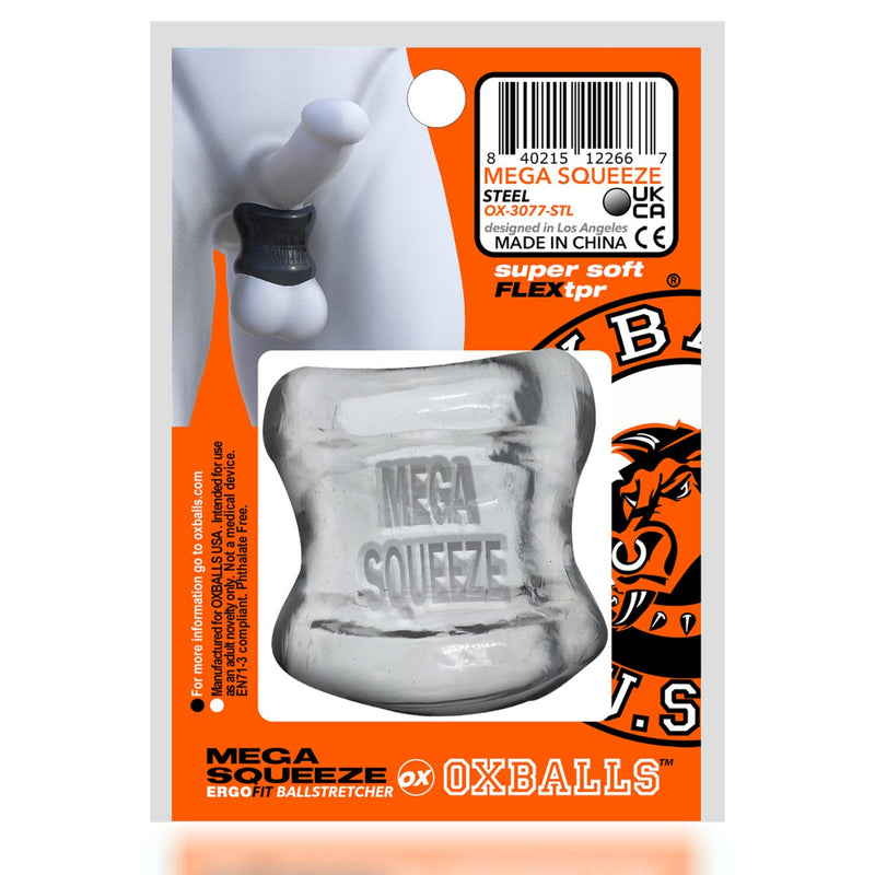 Oxballs - Mega Squeeze - Rekbare Ballstretcher - TPR - Transparant-Laced-up.nl