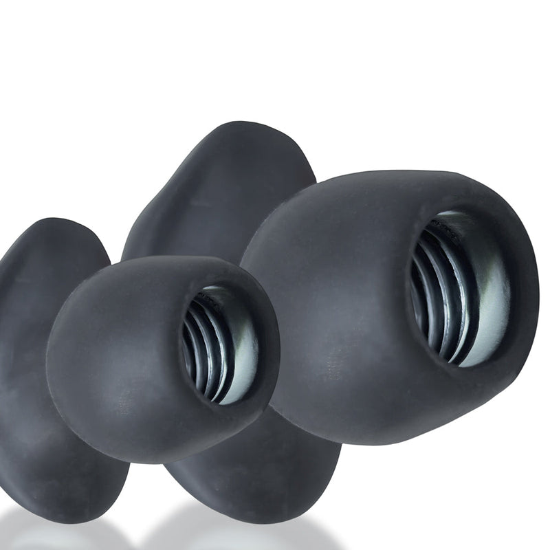 Oxballs - Morphhole-2 Gaper Plug - Maat L - Zwart Ice-Laced-up.nl