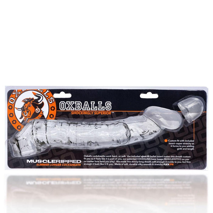 Oxballs - Muscle Ripped Penis Sleeve - Transparant-Laced-up.nl