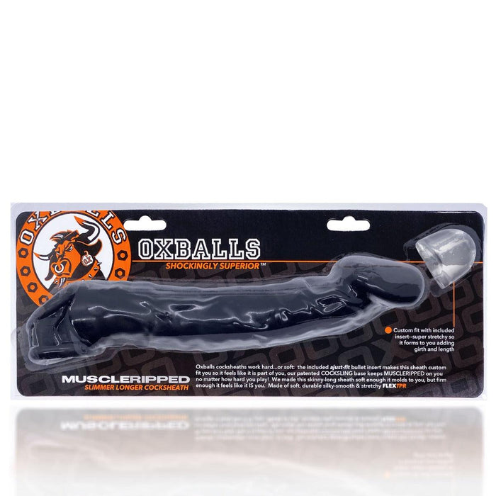 Oxballs - Muscle Ripped Penis Sleeve - Zwart-Laced-up.nl