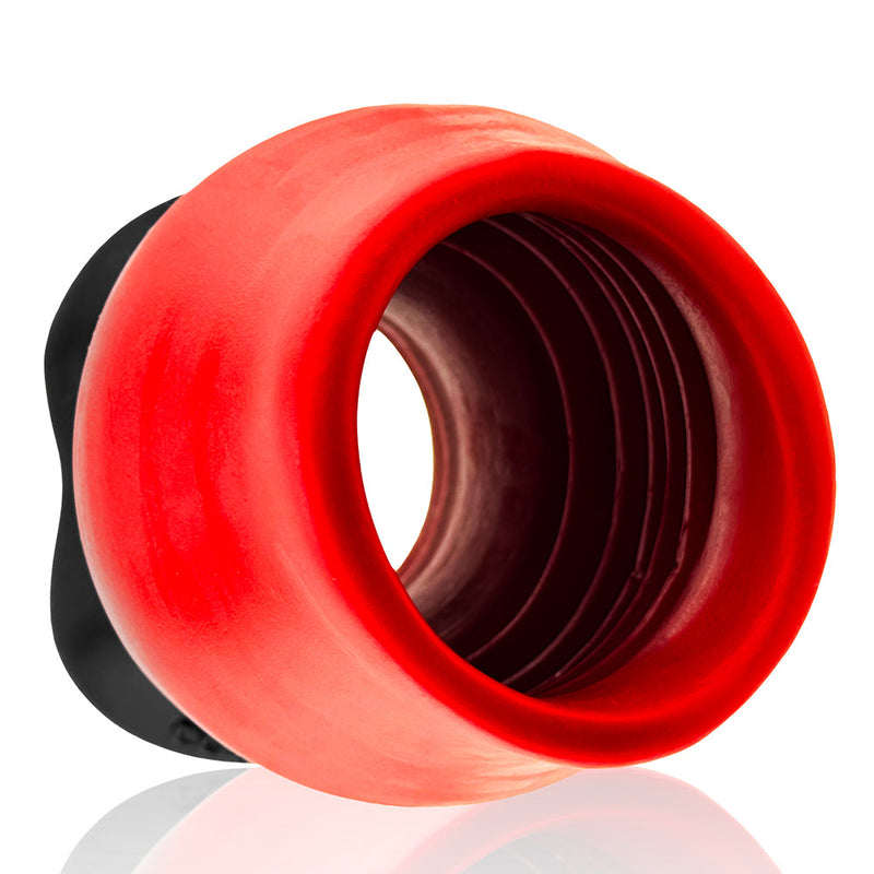 Oxballs - Pighole Lava - Holle Buttplug - Tunnelplug - Rood/Zwart-Erotiekvoordeel.nl