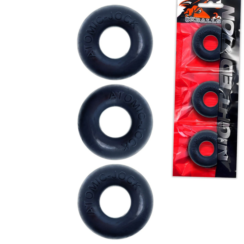 Oxballs - Ringer - Cockring - 3 stuks - Night Edition - Mat Zwart-Erotiekvoordeel.nl