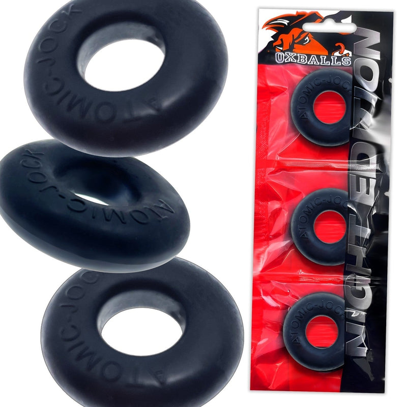 Oxballs - Ringer - Cockring - 3 stuks - Night Edition - Mat Zwart-Erotiekvoordeel.nl