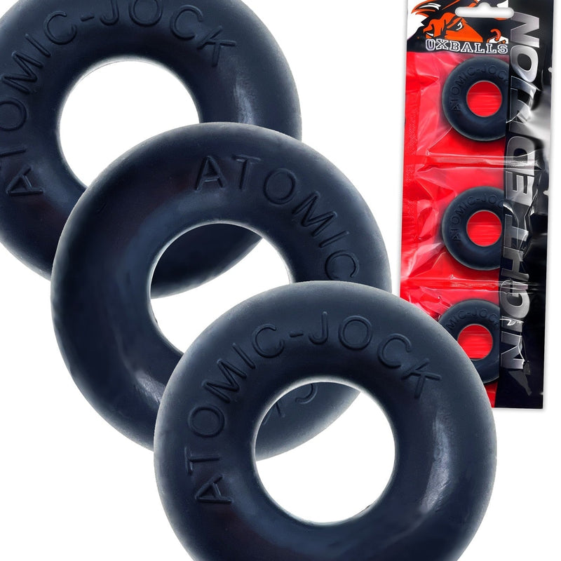 Oxballs - Ringer - Cockring - 3 stuks - Night Edition - Mat Zwart-Erotiekvoordeel.nl