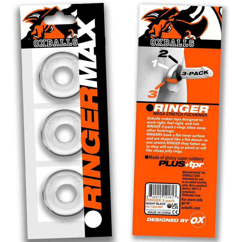 Oxballs - Ringer MAX - Cock ring - 3-Pack - Clear-Laced-up.nl